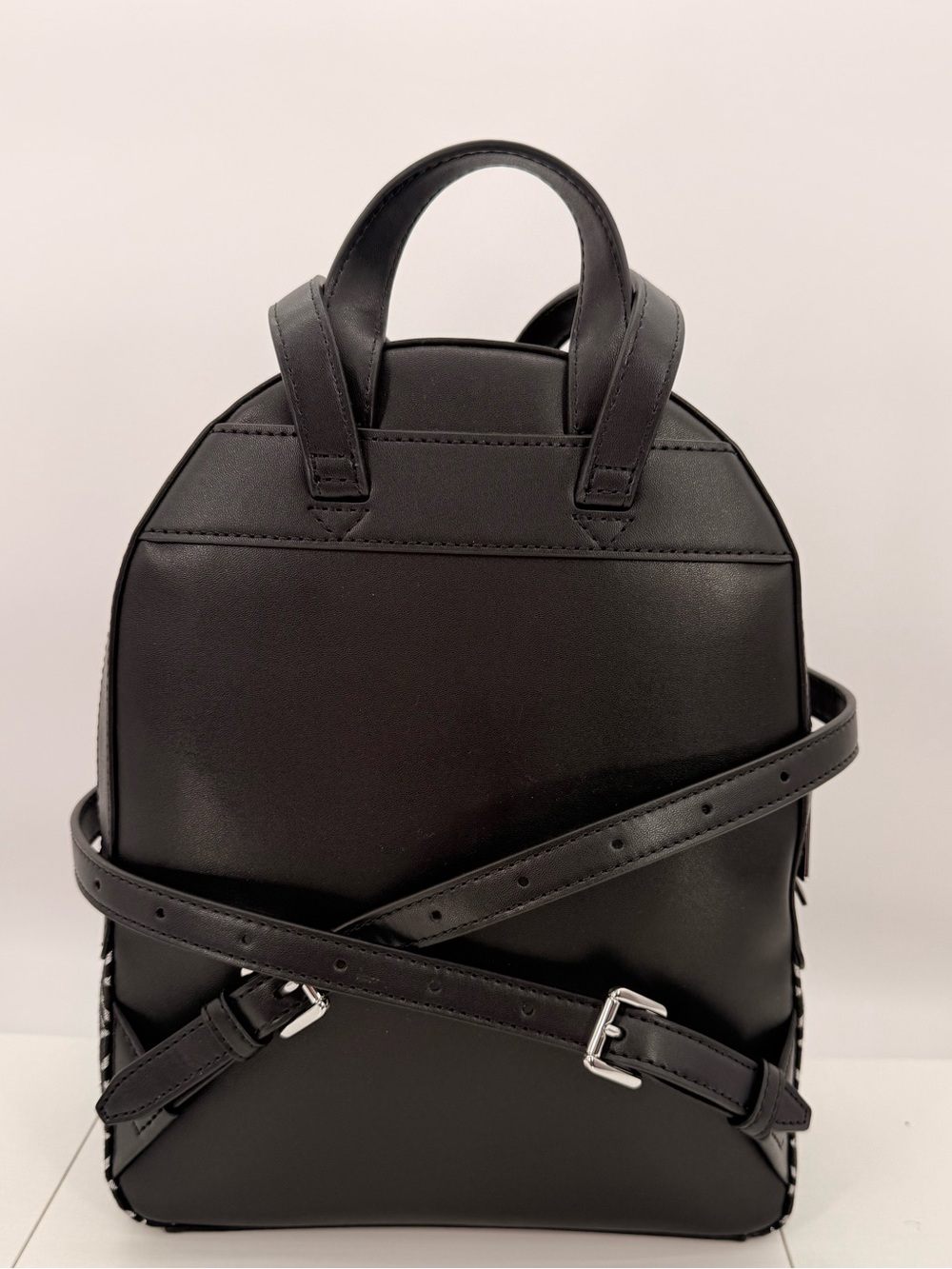MICHAEL KORS Jaycee Medium Backpack NWT Black White MK Logo Bag - Picture 3 of 13